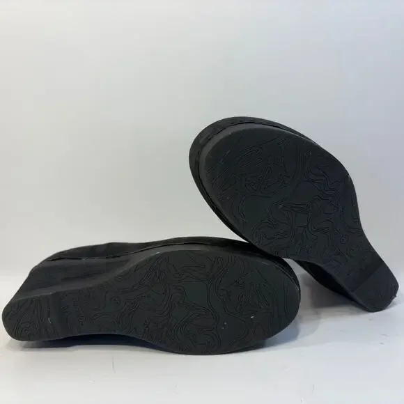 Dansko Sheena Slouchy Black Leather Wedge Bootie Women’s Size 41/10.5 - Picture 5 of 14